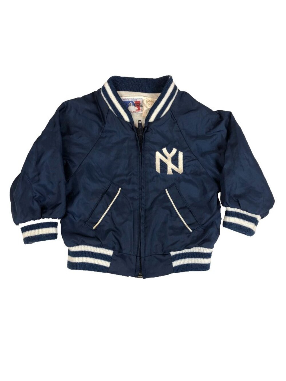 New York Yankees Baby Togs Zip Navy Blue Nylon Jacket 12 Months